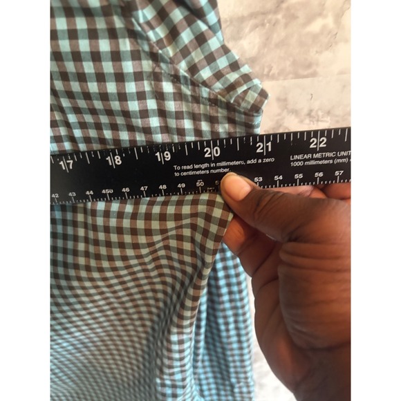 Banana Republic Slim Fit Mens Medium Button Down Shirt Gingham Snap Button - Picture 7 of 7